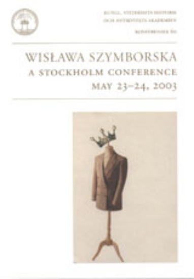Bild på Wislawa Szymborska : a Stockholm conference : May 23-24, 2003