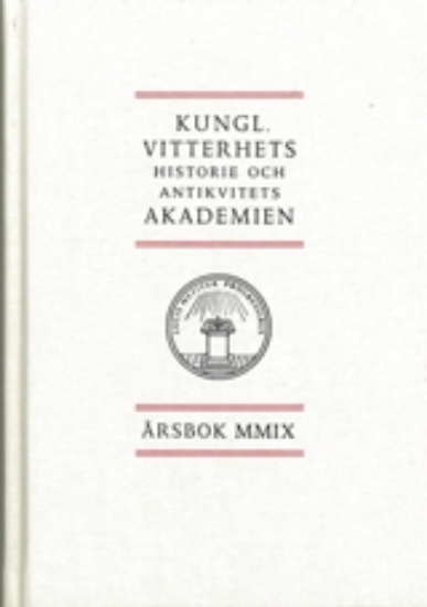 Bild på Kungl. Vitterhets historie och antikvitets akademien årsbok. 2009