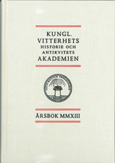 Bild på Kungl. Vitterhets historie och antikvitets akademien årsbok. 2013