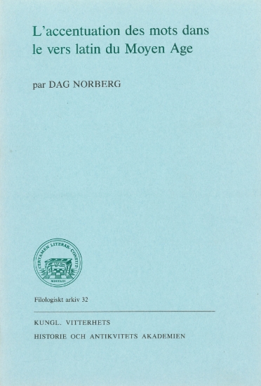 Bild på L'accentuation des mots dans le vers latin du Moyen Age