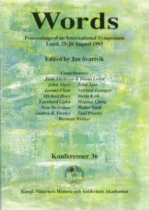Bild på Words : Proceedings of an international symposium, Lund, 25-26 August 1995