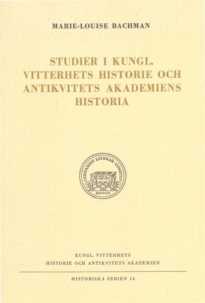 Bild på Studier i Kungl. Vitterhets Historie och Antikvitets Akadem