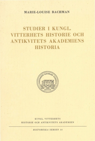 Bild på Studier i Kungl. Vitterhets Historie och Antikvitets Akadem