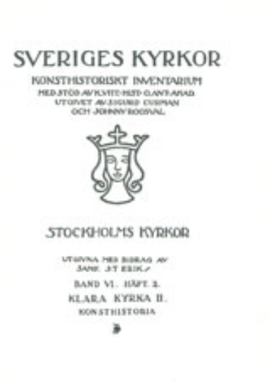 Bild på Stockholm VI:2 : Klara kyrka. 2. Konsthistoria
